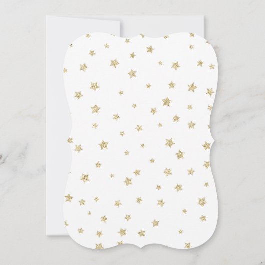 Gold Twinkle Twinkle Little Star Baby shower Kaart (Achterkant)