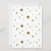 Gold Twinkle Twinkle Little Star Baby shower Kaart (Achterkant)