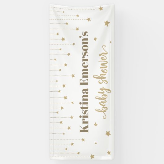 Gold Twinkle Twinkle Little Star Baby shower Spandoek (Verticaal)