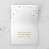 Gold Twinkle Twinkle Little Star Bedankt Kaart (Binnen)
