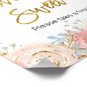 Gold twinkle Waterverf Love is Sweet Sign Poster (Hoek)