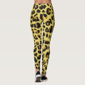 Gold Two Tone Cute Cheetah Prints Leggings (Achterkant)