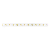 Gold Two Tone Stars Satijnen Lint (Voorkant)