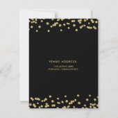 Gold Type 40th Birthday Save Date Confetti Kaart (Achterkant)