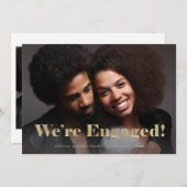 Gold Typografie 2 Aankondiging Verloving foto's (Voorkant / Achterkant)