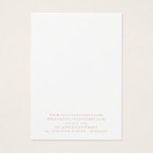 Gold Typografie Earring Ketting Display Kaart (Achterkant)