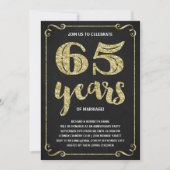 Gold Typografie | Faux-Folie 65e Jubileum Kaart (Voorkant)