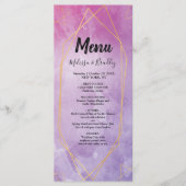 Gold typografie roze     watercolorWedding Menu (Voorkant)