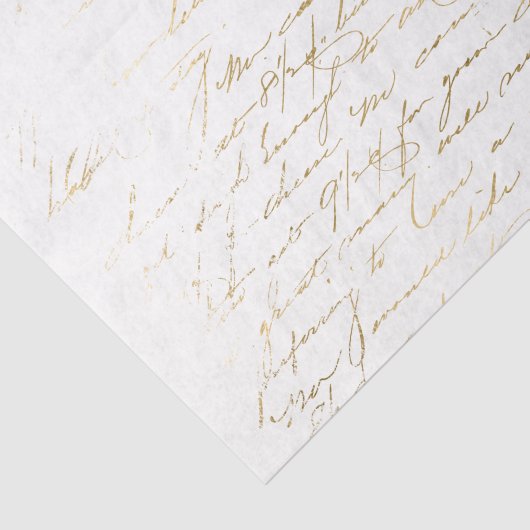 Gold  Typografie Tissuepapier (Detail)