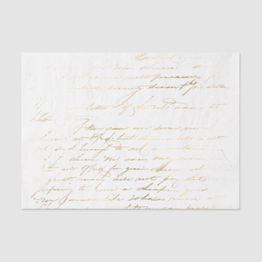 Gold  Typografie Tissuepapier (Voorkant)