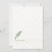 Gold Typografie - Uitnodiging voor kerstbruiloft (Achterkant)