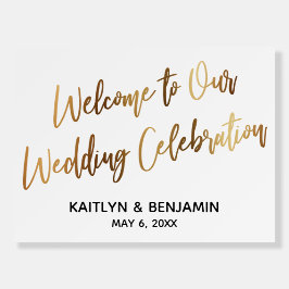 Gold Typografie Welkom bij onze huwelijkscelebrati