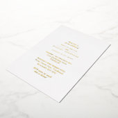 Gold Typography All-in-1 Monochrome Wedding Folie Uitnodiging (Gedraaid)