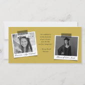 Gold Typography Bold Sketch Gradup Foto Bedankkaart (Achterkant)