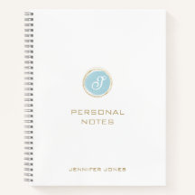 Gold Typography Teal Blue Watercolor Monogram Name