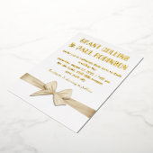 Gold Typography Wedding Folie Invitation Folie Uitnodiging (Gedraaid)