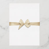 Gold Typography Wedding Folie Invitation Folie Uitnodiging (Achterkant)