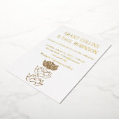 Gold Typography Wedding Folie Invitation Folie Uitnodiging (Gedraaid)