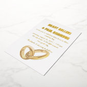 Gold Typography Wedding Folie Invitation Folie Uitnodiging (Gedraaid)
