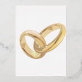 Gold Typography Wedding Folie Invitation Folie Uitnodiging (Achterkant)