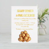 Gold Typography Wedding Folie Invitation Folie Uitnodiging (Staand Voorkant)