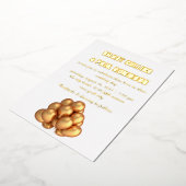 Gold Typography Wedding Folie Invitation Folie Uitnodiging (Gedraaid)
