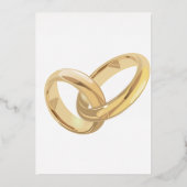 Gold Typography Wedding Folie Invitation Folie Uitnodiging (Achterkant)