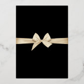 Gold Typography Wedding Folie Invitation Folie Uitnodiging (Achterkant)