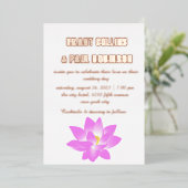 Gold Typography Wedding Folie Invitation Uitnodiging (Staand Voorkant)