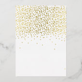 Gold Typography Wedding Folie Invitation Uitnodiging (Achterkant)