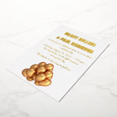 Gold Typography Wedding Folie Invitation Uitnodiging (Gedraaid)