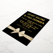 Gold Typography Wedding Folie Invitation Uitnodiging (Gedraaid)