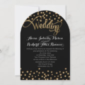 Gold TYPOGRAPHY Wedding Invitations Kaart (Voorkant)