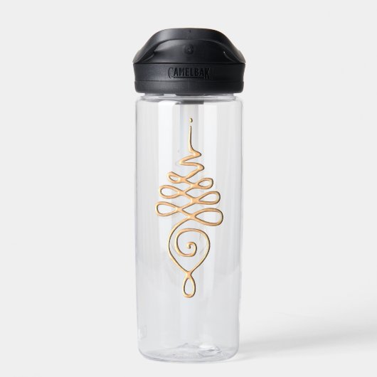 Gold Unalome water bottle Waterfles (Achterkant)