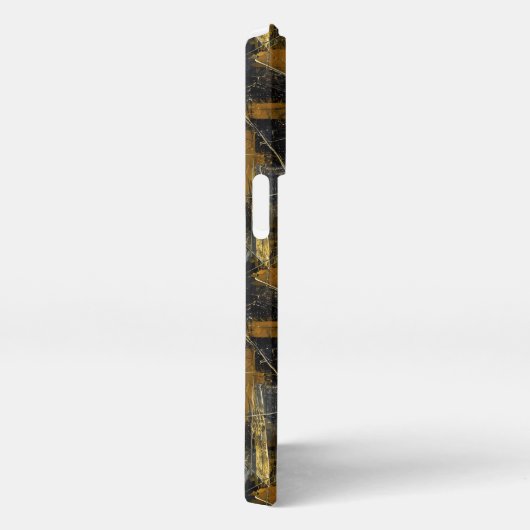 Gold und schwarz Grunge 1 iPhone Hoesje (Rechterkant)