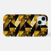 Gold und schwarz Grunge 7 iPhone 15 Case (Achterkant horizontaal)