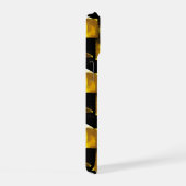 Gold und schwarz Grunge 7 iPhone 15 Case (Rechterkant)