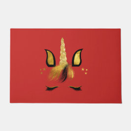 Gold Unicorn Bold Deuren Mat