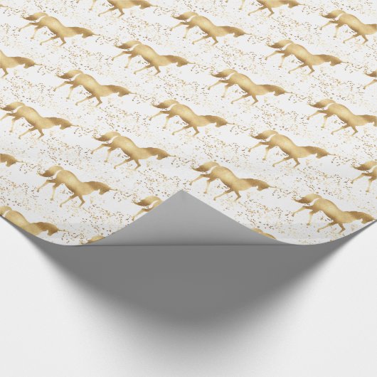 Gold Unicorn Cadeaupapier (Hoek)