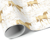 Gold Unicorn Cadeaupapier (Rol Hoek)
