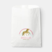 Gold Unicorn Girls Birthday Party Bedankzakje (Voorkant)
