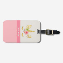 Gold Unicorn Peach roze sierstrip op maat