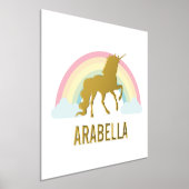 Gold Unicorn - Persoonlijke naam Folie Afdrukken (Laagn)