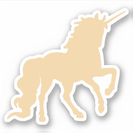 Gold unicorn sticker (Voorkant)