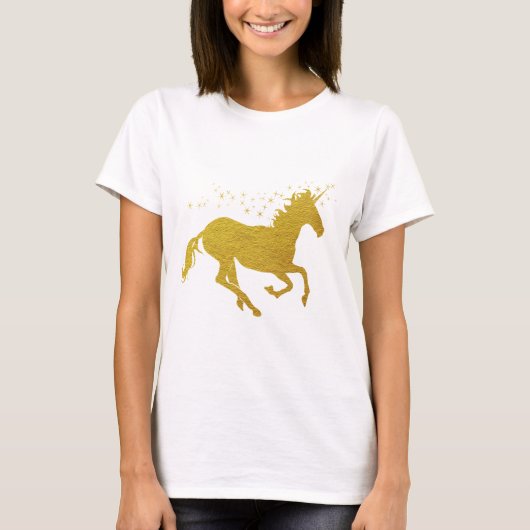 Gold Unicorn T-shirt (Voorkant)