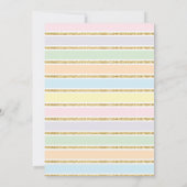 Gold Unicorn Time Capsule Pink Roses Berichtkaart Kaart (Achterkant)