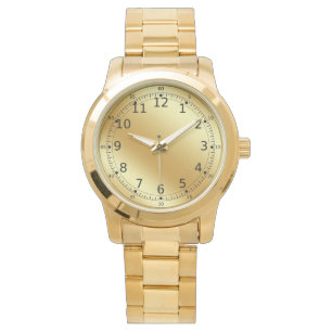 Gold Unisex overmaatse Gold Bracelet Watch Horloge