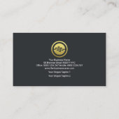 Gold Uptrend Stock Graph Financial Consultant Visitekaartje (Achterkant)