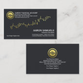 Gold Uptrend Stock Graph Financial Consultant Visitekaartje (Voorkant / Achterkant)