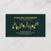 Gold Uptrend Stock Movement Graph Forex Dealer Visitekaartje (Voorkant)
